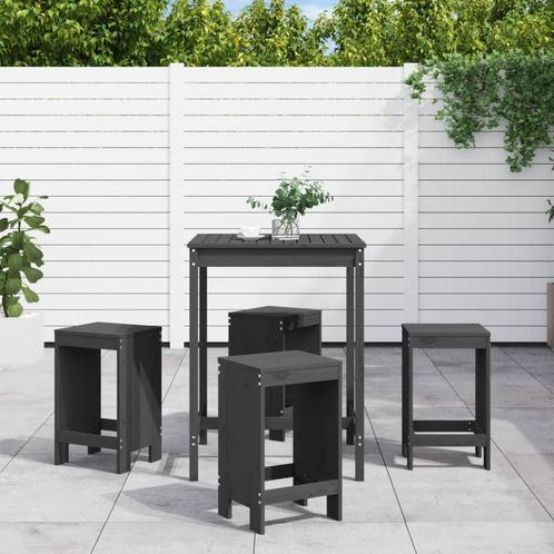 vidaXL 5-delige Tuinbarset massief grenenhout grijs, Tuin en Terras, Tuinsets en Loungesets, Nieuw, Verzenden