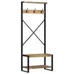 vidaXL Kledingrek 80x40x190 cm massief ruw hout mango, Huis en Inrichting, Kasten | Wandmeubels, Verzenden, Nieuw