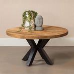 Salontafel Mangohout Tara Rond 90 cm, Huis en Inrichting, Verzenden, Rond, Nieuw, Industriële meubels