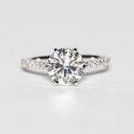 Zonder minimumprijs - Verlovingsring - 14 karaat Witgoud -, Handtassen en Accessoires, Antieke sieraden