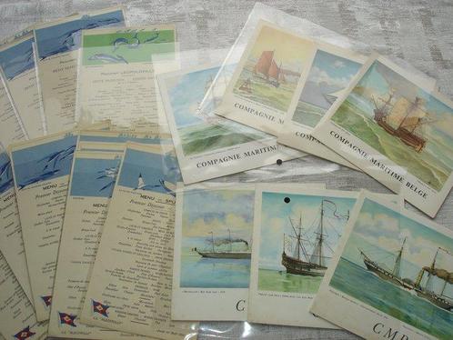 Collection thématique - Menus de navires de la compagnie, Antiek en Kunst, Antiek | Speelgoed