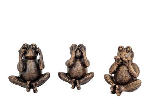 Beeldje - Horen zien zwijgen - IJzer, Antiek en Kunst, Kunst | Designobjecten
