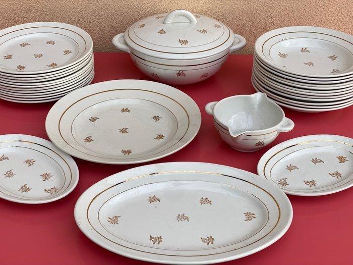 Keller & Guérin Luneville - Decoro modello Oro “FLORA” -, Antiquités & Art, Antiquités | Meubles | Tables