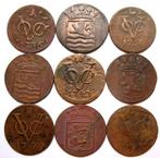 Nederlands-Indië. Koloniaal. VOC Duiten 1736-1790 (9, Postzegels en Munten, Munten | Nederland