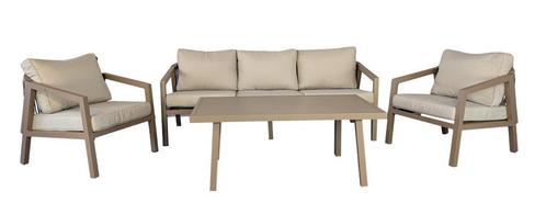 Loungeset Aluminium 5 persoons, Tuin en Terras, Tuinsets en Loungesets, Bank, Bijzettafel, Stoel, Nieuw, Aluminium, Loungeset