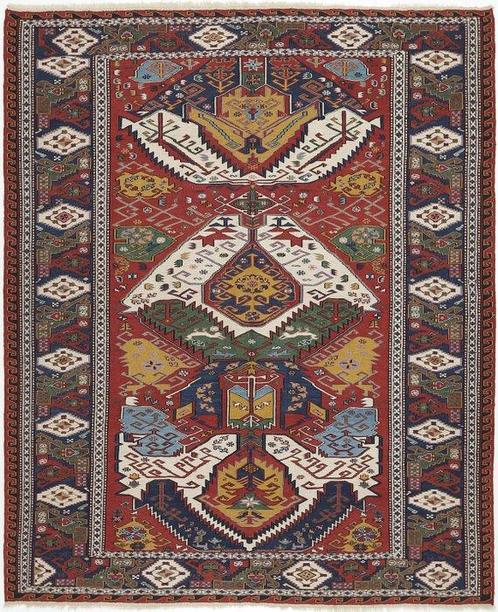 Oude Kilim Russische Shirvan Kilim - Kelim - 210 cm - 172 cm, Huis en Inrichting, Stoffering | Tapijten en Vloerkleden