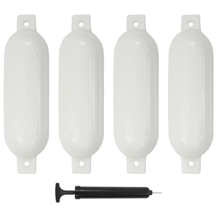 vidaXL Bootstootkussens 4 st 51x14 cm PVC wit, Watersport en Boten, Bootonderdelen, Nieuw, Verzenden