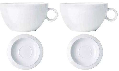 Bieden: Alessi TAC1/78+TAC1/79 fine china tea cup set with, Huis en Inrichting, Keuken | Servies, Ophalen of Verzenden