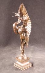 sculptuur, Beeld van een kraanvogel - 26 cm - Brons