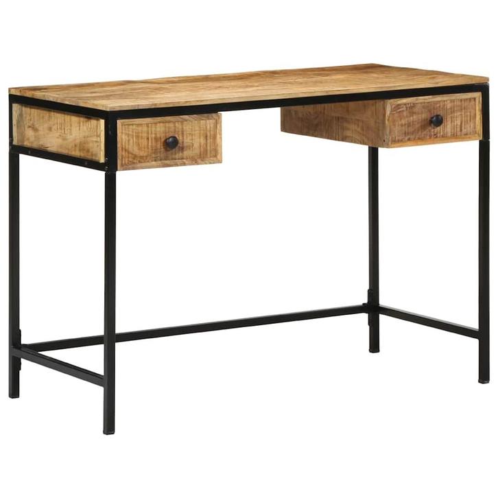 vidaXL Bureau met lade Bruin 105 x 50 x 75 cm Massief, Huis en Inrichting, Bureaus, Nieuw, Verzenden