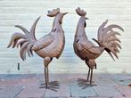 Beeldje - Chicken and Rooster (2) - IJzer, Metaal