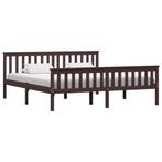 vidaXL Bedframe massief grenenhout donkerbruin 180x200 cm, Huis en Inrichting, Slaapkamer | Bedden, Verzenden, Nieuw