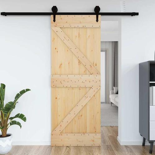vidaXL Deur NARVIK 70x210 cm massief grenenhout, Doe-het-zelf en Bouw, Deuren en Vliegenramen, Nieuw, Verzenden