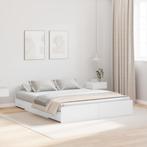 vidaXL Opbergbedframe Wit 160 x 200 cm Samengesteld hout en, Huis en Inrichting, Slaapkamer | Bedden, Verzenden, Nieuw