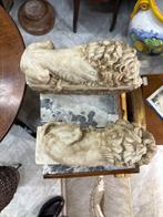 Figure - Coppia di leoni dormienti (2) - Pierre, Antiquités & Art