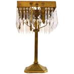 Tafellamp - art-deco - Brons, Kristal, Messing