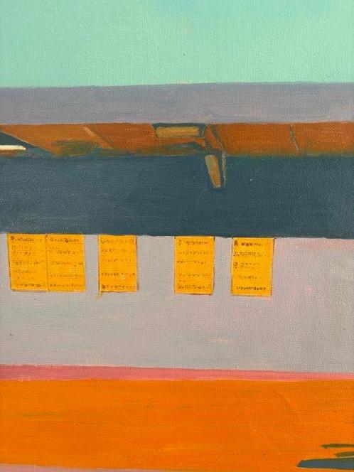 Billy - Gare station, Antiek en Kunst, Kunst | Schilderijen | Modern