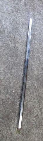 Ovale buis, metaal, chroom 100cm