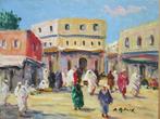 Retaux Bruno (1947) - Rue à Marrakech  Maroc, Antiek en Kunst