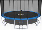 Trampoline - blauw - 465 cm - met net en ladder - tot 150 KG, Kinderen en Baby's, Ophalen of Verzenden, Nieuw