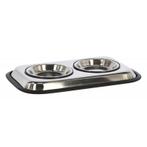 Rvs eetbak duo - afmeting 37x23x3cm - kerbl, Dieren en Toebehoren, Nieuw