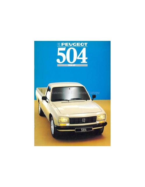 1988 PEUGEOT 504 PICK UP BROCHURE DUTCH, Boeken, Auto's | Folders en Tijdschriften