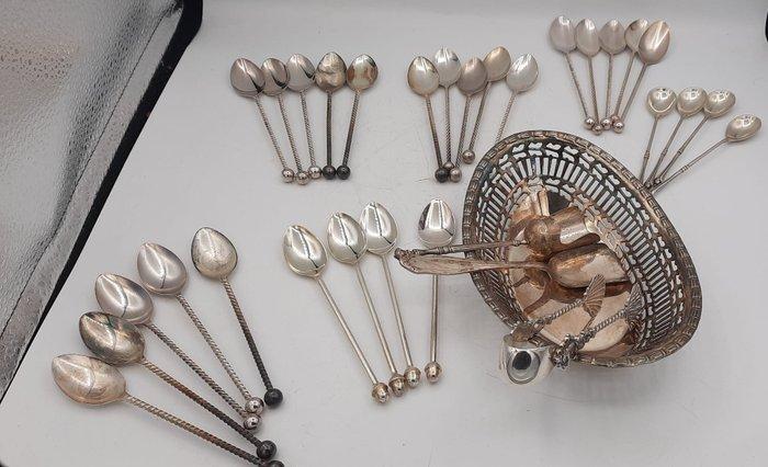 Eetservies - .800 zilver - Mix van Zilver Bestek, Antiek en Kunst, Antiek | Zilver en Goud