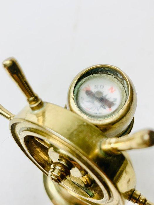 Kompas - Brons - Messing roerkompas voor boot, Antiek en Kunst, Curiosa en Brocante