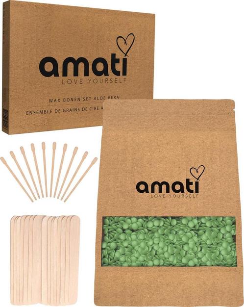 Tweedekans | Amati Wax Beans - Aloë Vera - 1 KG - met, Handtassen en Accessoires, Uiterlijk | Lichaamsverzorging, Ophalen of Verzenden