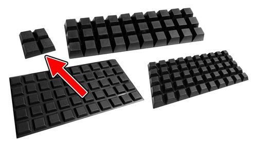 Set van 100 stootdopjes (20x20x8 mm, zwart, trapezium), Doe-het-zelf en Bouw, IJzerwaren en Bevestigingsmiddelen, Nieuw, Verzenden