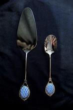 Lomonosov - Serveur de gâteaux (2) - Métal, Plaqué or,, Antiek en Kunst