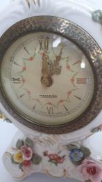 Tafelklok - Vintage Porselein, Messing - 1950-1960 -