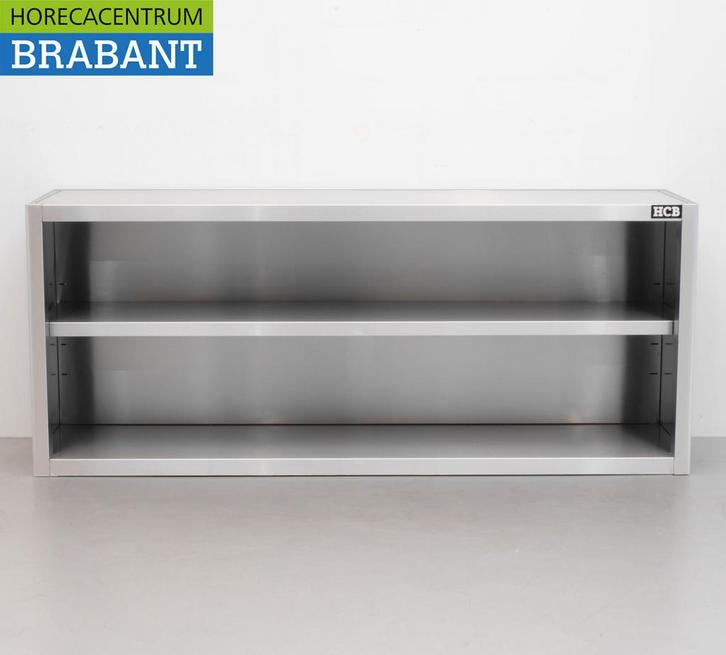 HCB RVS Wandkast Kast Open model 160 cm Horeca, Zakelijke goederen, Horeca | Meubilair en Inrichting, Ophalen of Verzenden