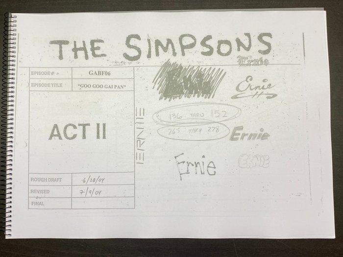 The Simpsons - 1 Storyboard van Goo Goo Gai Pan - Act II -, Cd's en Dvd's, Dvd's | Tekenfilms en Animatie