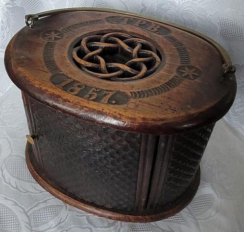 Table de chevet - Teck - Stoof gemerkt T.P.B 1857, Antiek en Kunst, Antiek | Overige Antiek