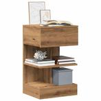 vidaXL Nachtkastjes 2 st 40x35x65 cm bewerkt hout artisanaal, Huis en Inrichting, Slaapkamer | Nachtkastjes, Verzenden, Nieuw