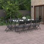 vidaXL Mobilier de salle à manger dextérieur 11 pcs, Jardin & Terrasse, Verzenden, Neuf