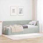 vidaXL Hoek Bed Frame met hoofdeinde Lichtgrijs 80 cm x 200, Verzenden