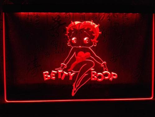 Betty Boop neon bord lamp LED verlichting reclame lichtbak X, Huis en Inrichting, Lampen | Overige, Nieuw, Verzenden