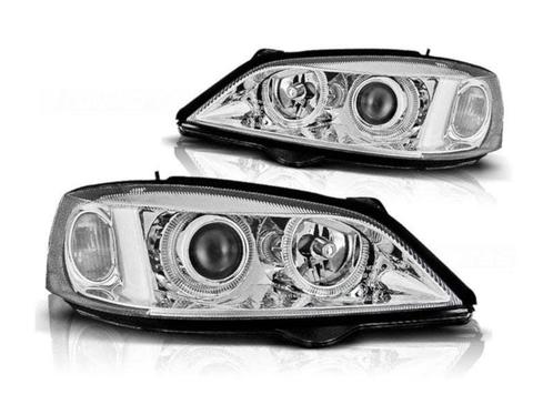 Angel Eyes koplampen Chrome geschikt voor Opel Astra G, Auto-onderdelen, Verlichting, Nieuw, Opel, Verzenden