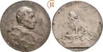 Verzilverte brons medaille 1900 Vatikan: Leo Xiii, 1878-1..., Timbres & Monnaies, Pièces & Médailles, Verzenden