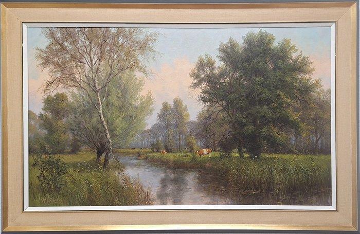 Willem Jacobus Alberts (1912-1990) - Landschap achter het, Antiek en Kunst, Kunst | Schilderijen | Klassiek