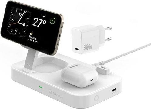 Tweedekans | 4smart 5-in-1 Draadloos Qi Oplaadstatio + USB-C, Telecommunicatie, Mobiele telefoons | Telefoon-opladers, Ophalen of Verzenden