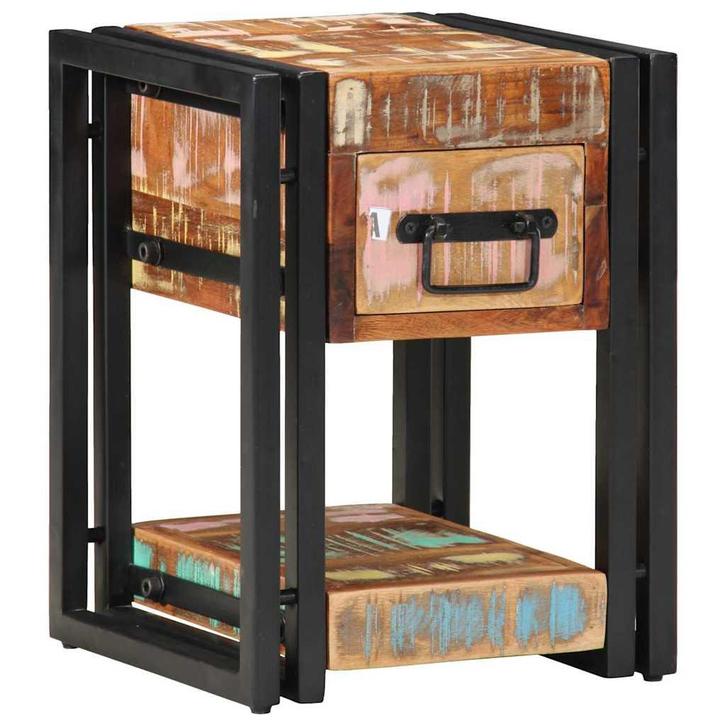 vidaXL Nachtkastje met lade 2 pcs Multikleur 30 x 30 x 40 cm, Huis en Inrichting, Slaapkamer | Nachtkastjes, Nieuw, Verzenden