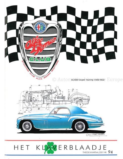 2001 ALFA ROMEO CLUB HET KLAVERBLAADJE 94 NEDERLANDS, Boeken, Auto's | Folders en Tijdschriften