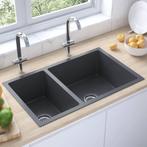 vidaXL Gootsteen roestvrij staal zwart, Huis en Inrichting, Keuken | Keukenelementen, Verzenden, Nieuw