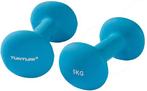 Tunturi Dumbbell set - 2 x 5,0 kg - Neopreen - Fluor Blauw -, Sport en Fitness, Fitnessmaterialen, Ophalen of Verzenden, Nieuw
