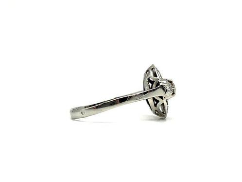 Zonder Minimumprijs - Ring - 18 karaat Witgoud - 0.07ct. tw., Handtassen en Accessoires, Ringen
