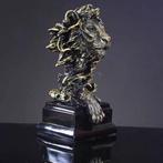 ADO - Figurine - Lion Head Figurine on Pedestal - Résine