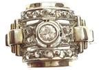 Ring - 18 karaat Platina, Witgoud - 0.17ct. tw. Diamant, Nieuw